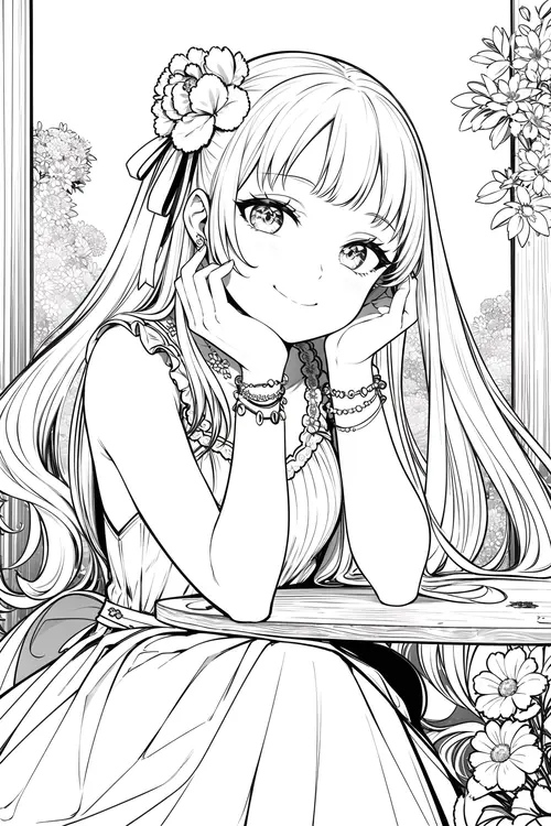 Anime Lineart / Manga-like model preview